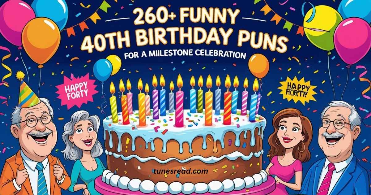 260+ Funny 40th Birthday Puns for a Milestone Celebration