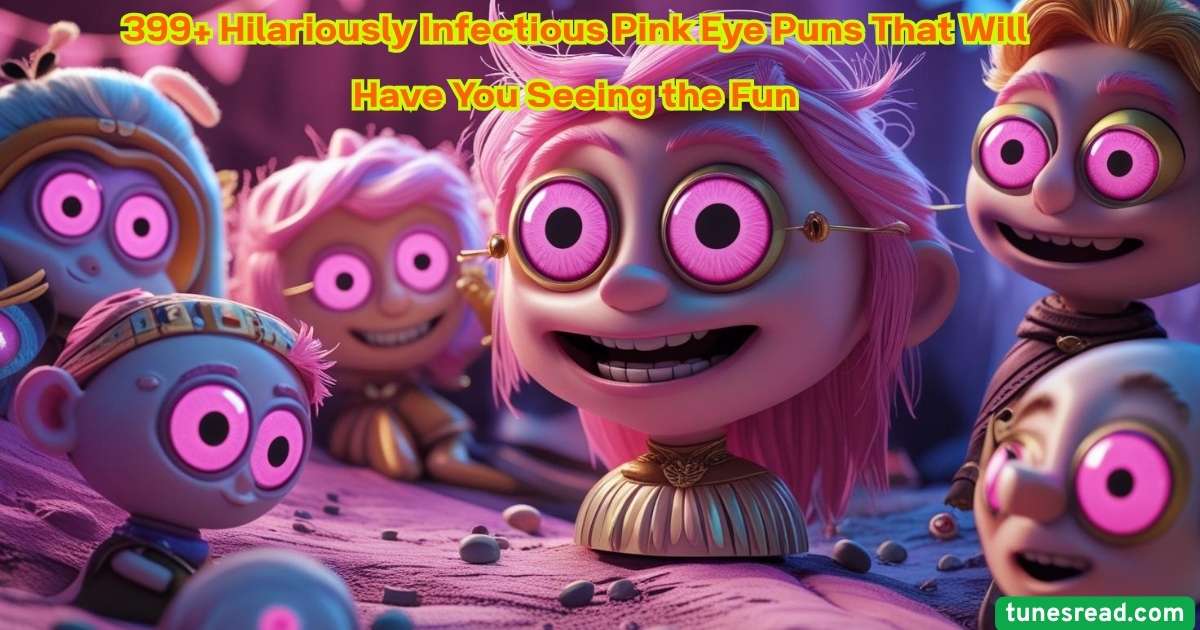 399+ Hilariously Infectious Pink Eye Puns That Will Have You Seeing the Fun