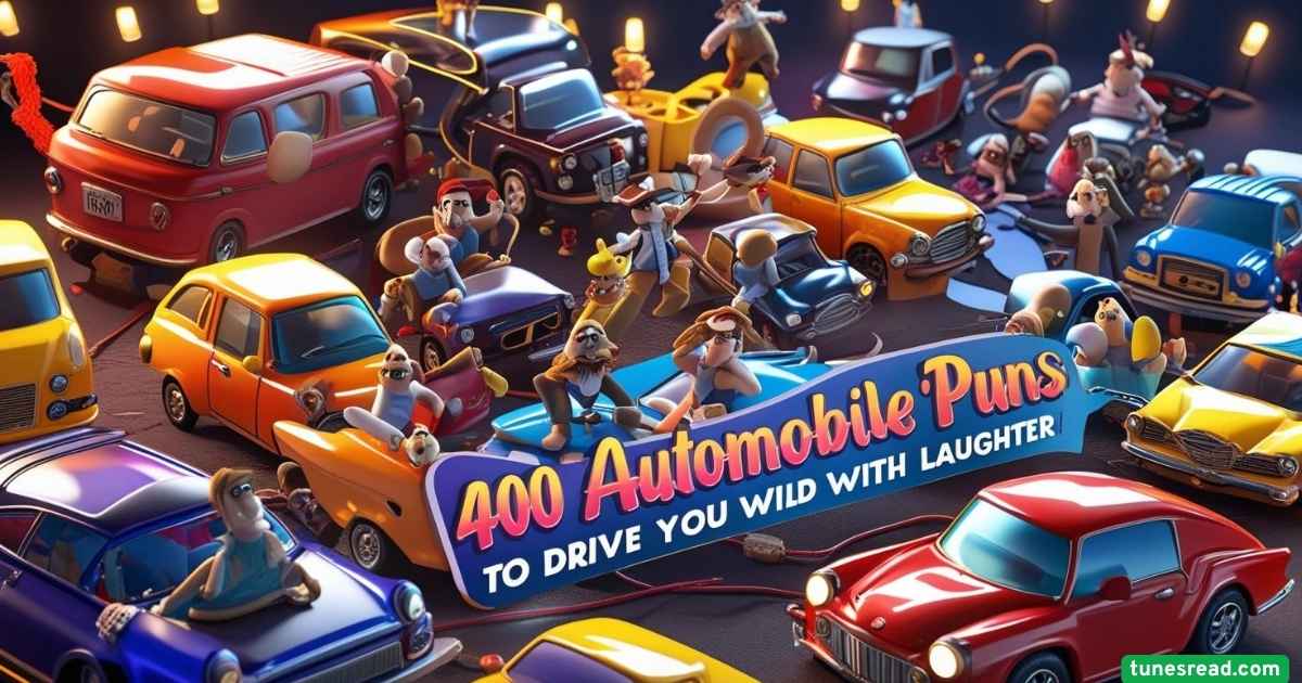 400 Automobile Puns to Drive You Wild with Laughter.