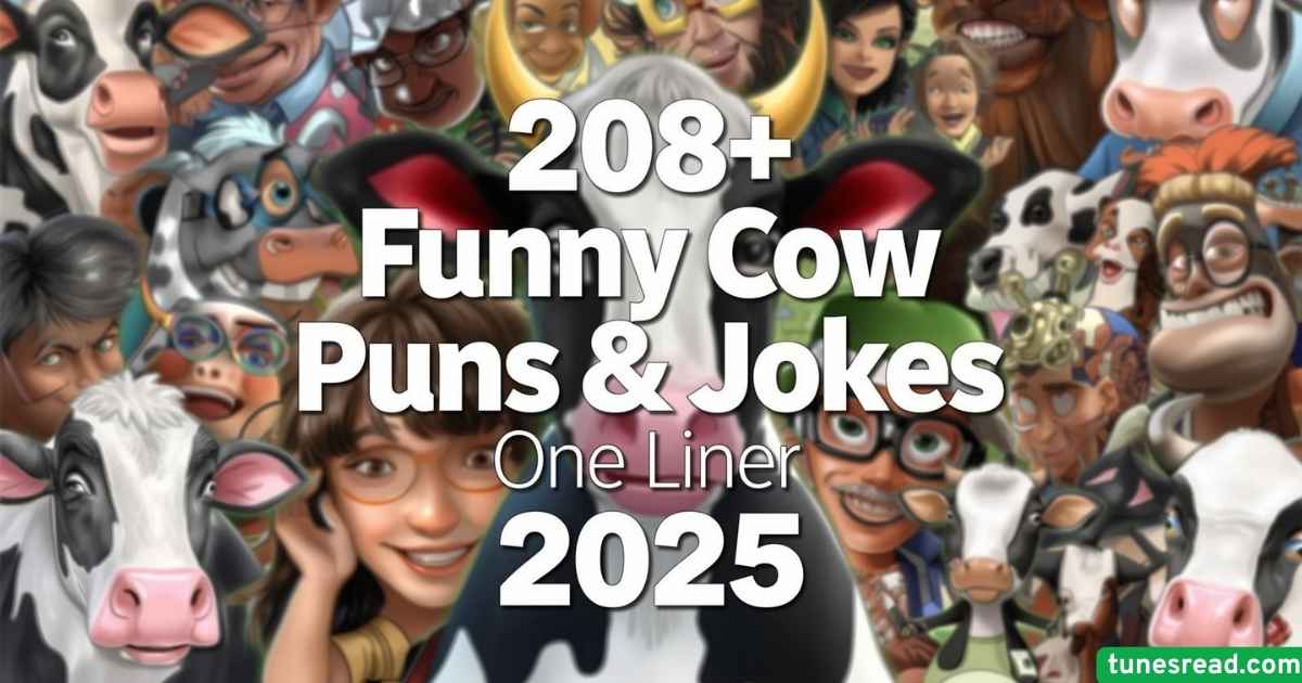 208+ Funny Cow Puns & Jokes One Liner (2025)